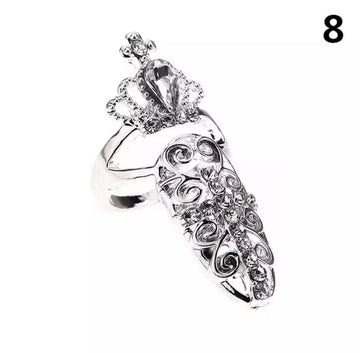 Stone Crown Nail Ring